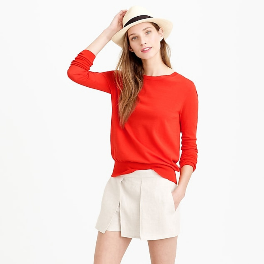 J. Crew summerweight cotton sweater in BLUE